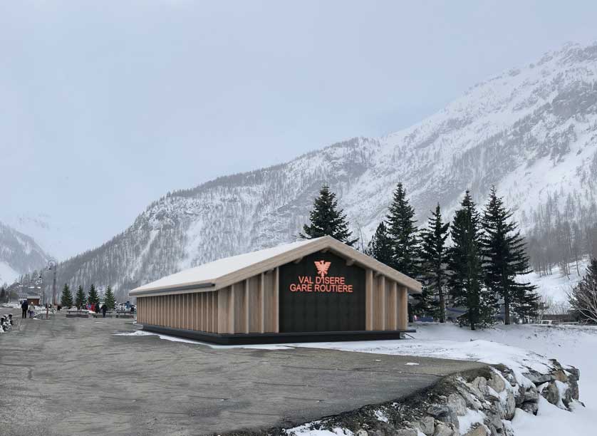 nouvelle gare routière Val d'Isère